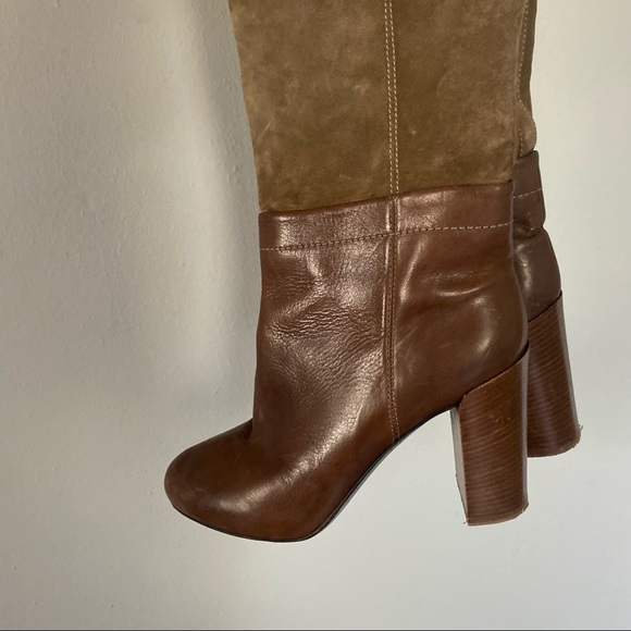 Vince Suede Pull On Heeled Boots - Picture 7 of 13